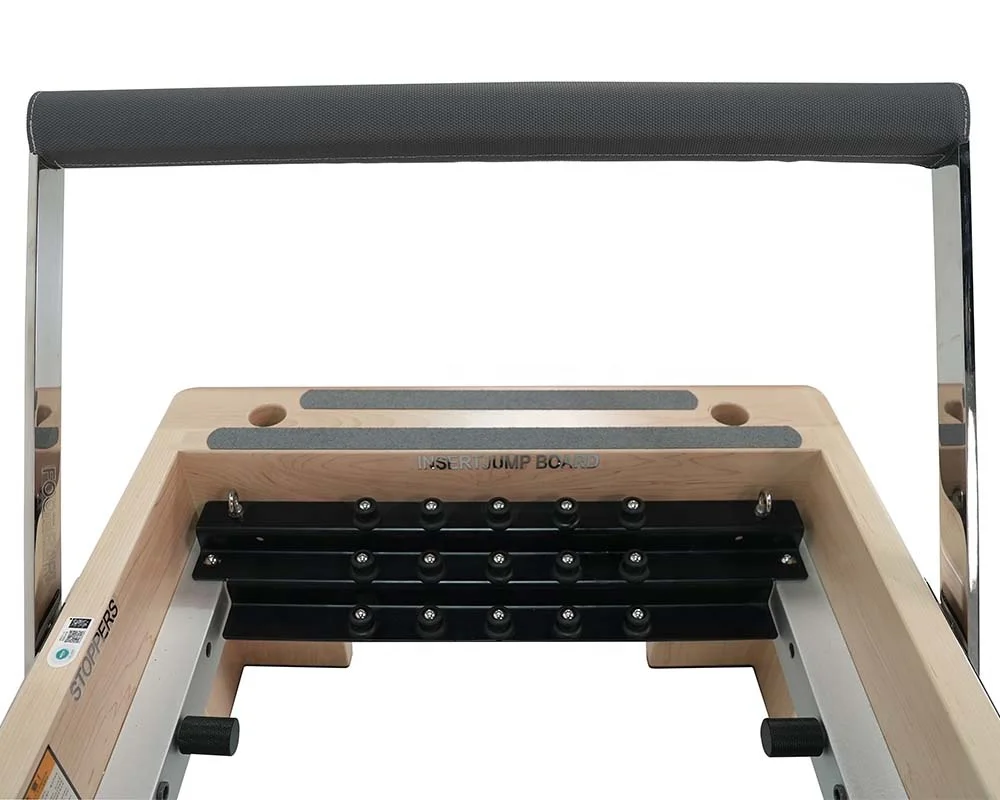 Customized 5 springs with 3 layer hanger SRP01PM White Maple Wood Reformer Pilates Equipment with box and jump board