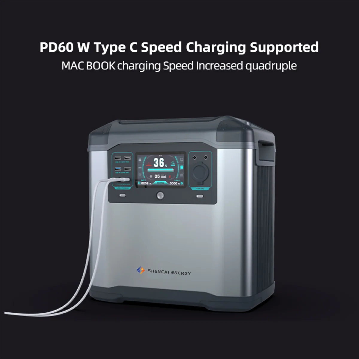 2000W Portable Power Station 1200W Fast Recharging LifePo4 Battery Power Station 2000w