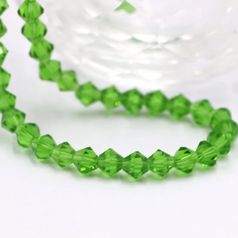 Faceted Bicone Glass Beads for Jewelry Making Adults 2MM Crystal Beads for Bracelet Charms DIY Crafts Accessories 5strands/batch