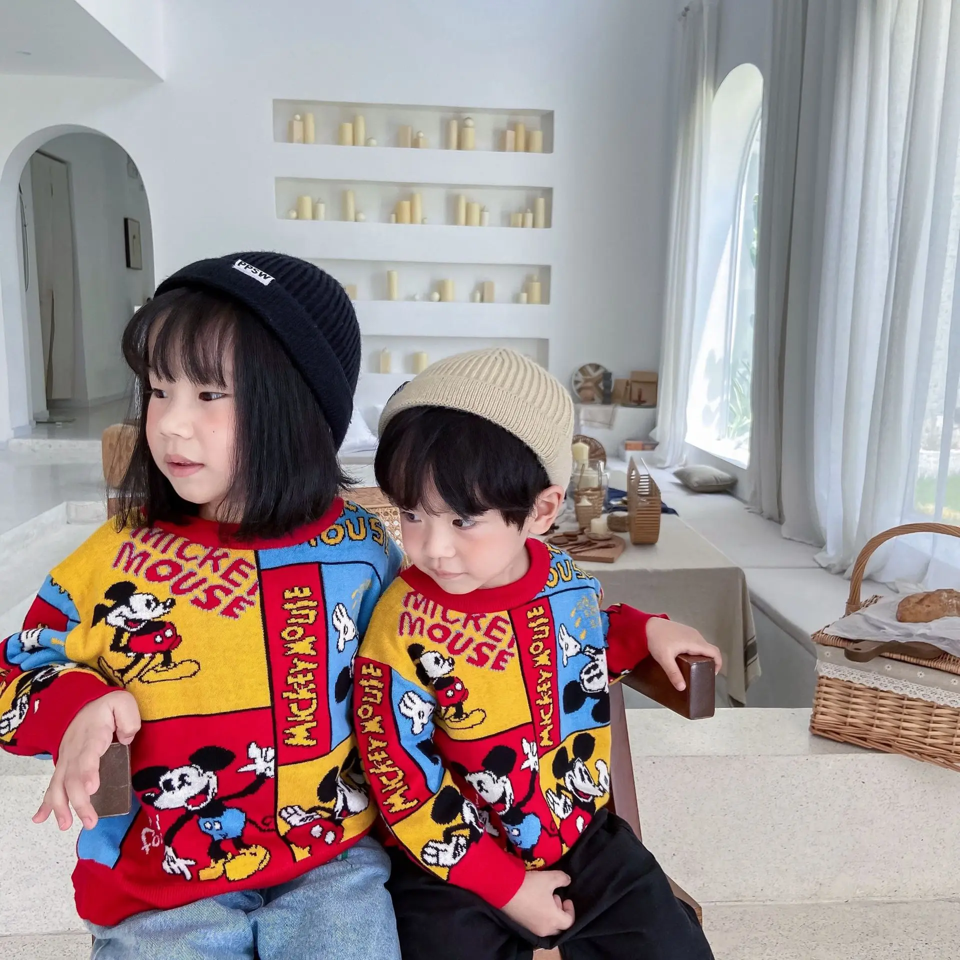 
Ready to ship wholesale kids sweater toddler girls cartoon sweater top 20W168 