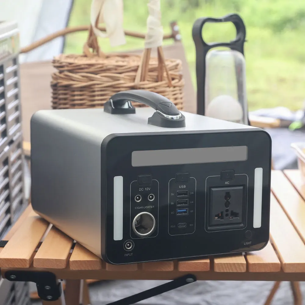 1000w   Lithium Battery Solar Generator Wireless Solar Power Bank Charger Portable Rechargeable Power Station