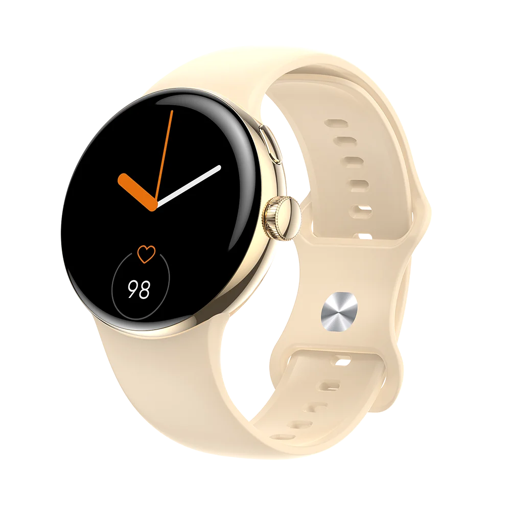 LA24 smartwatch with magnetic charging rotate button 1.3 inch amoled large screen waterproof IP68 Reloj smart watch BT call