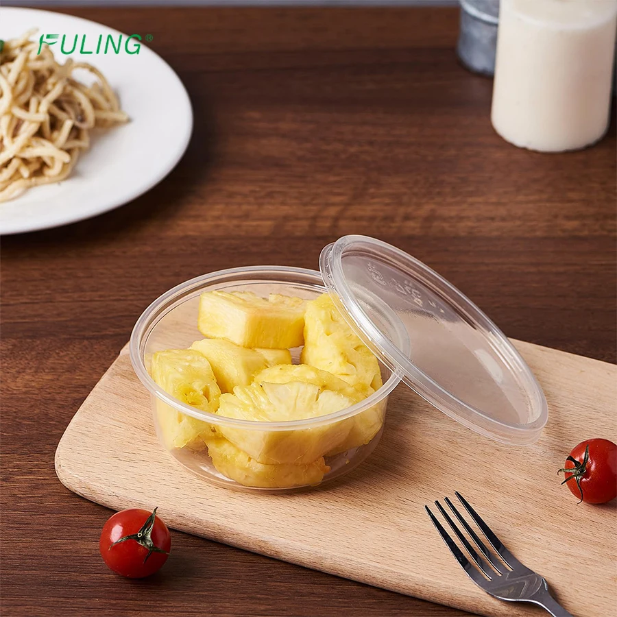 FULING 8oz 12oz 16oz 24 oz 32oz custom logo printed disposable take out bowl to go deli container with lids
