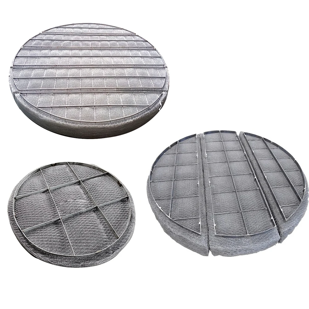 WOJUN vane pack copper wire mesh demister pad with grid
