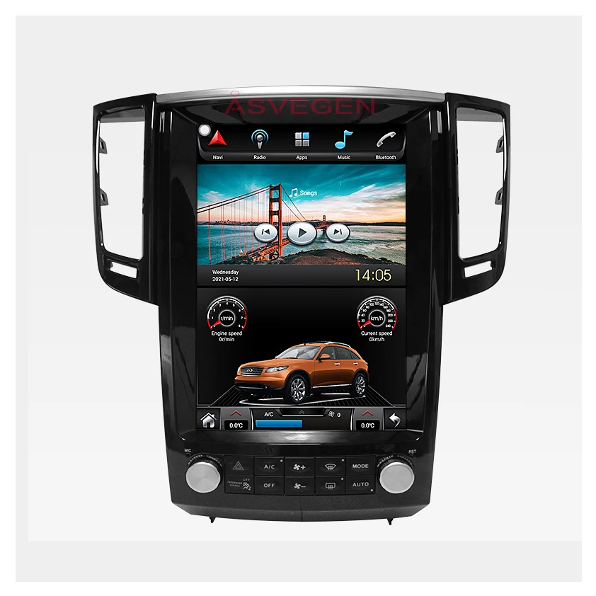 New product!Tesla 6+128gb Android 11 Car DVD Radio Video Player  For  Infiniti QX70-FX35 With Car GPS Navigation