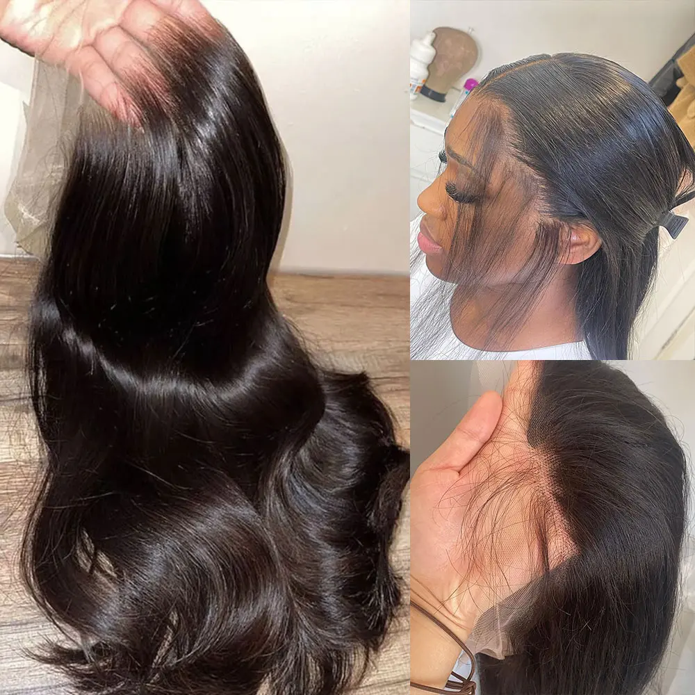 Bone Straight Human Hair Lace Front Wigs For Black Women Raw Brazilian Hair 360 HD Lace Frontal Wigs Full Lace Human Hair Wigs