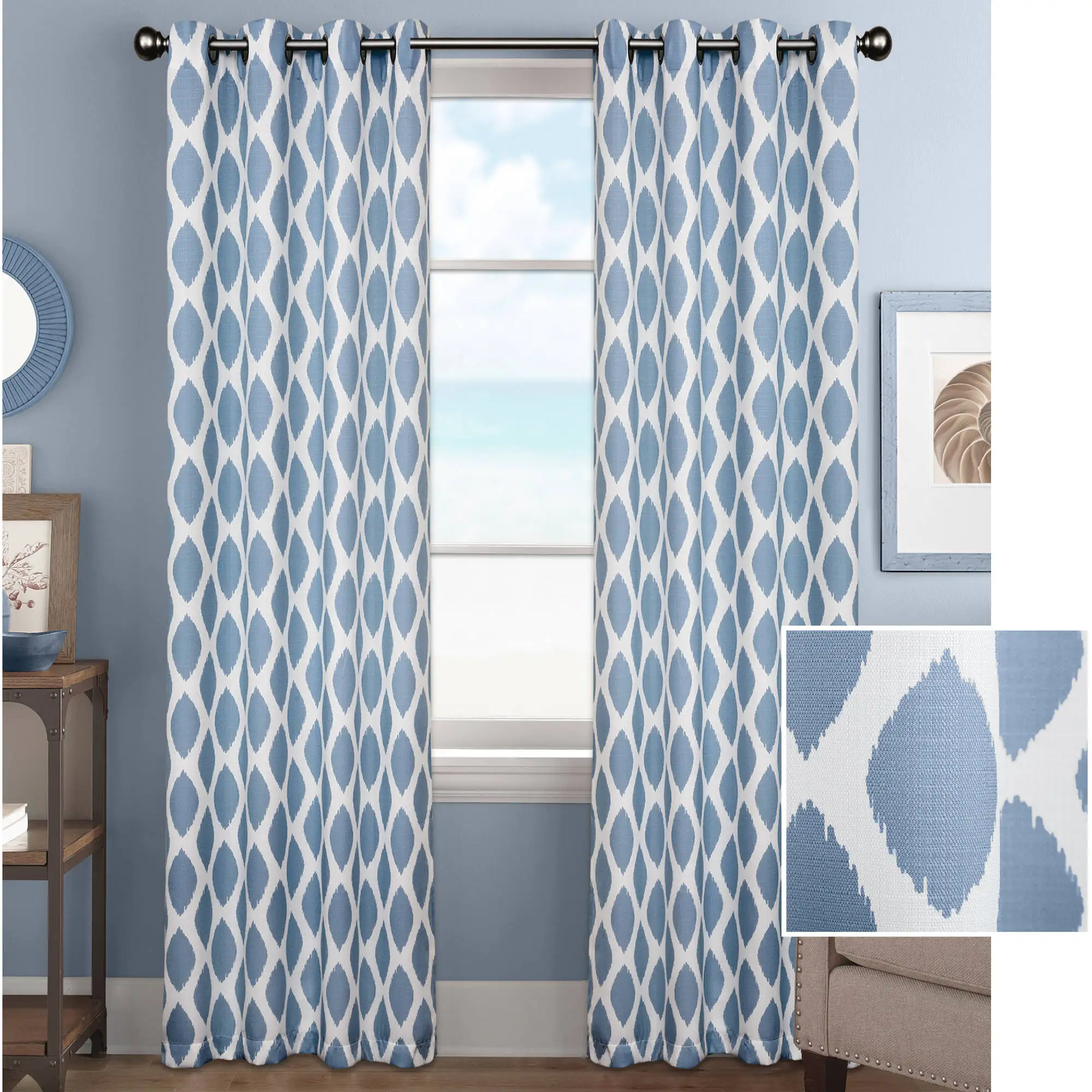 Foshan Manufactory Blackout Drapery Curtains Fabric and Materials Jacquard Reday Made Curtains for Living Room