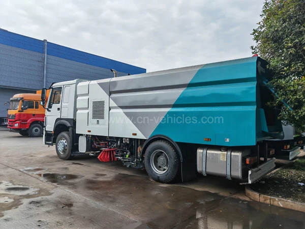 Высококачественная дорожная уборочная машина Sinotruck howo 266hp