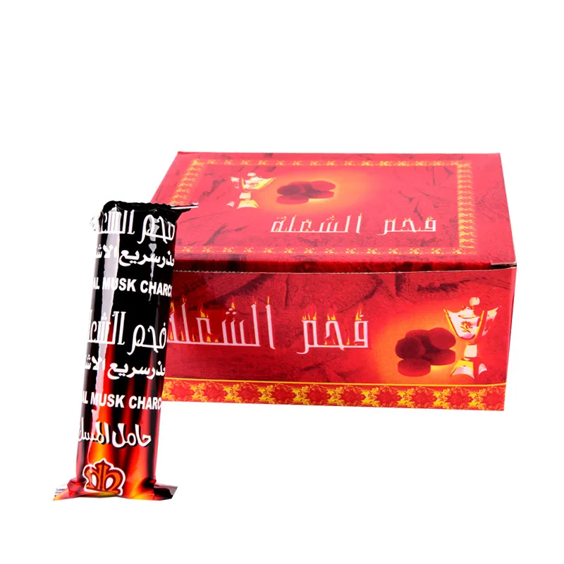 Coconut charcoal Charcoal factory Quick Lighting pure Hard Wood long burning time Round Shisha charcoal