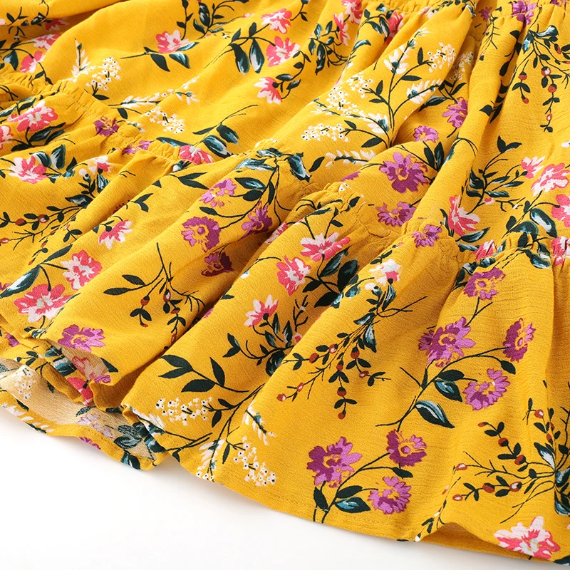 summer lady ruffle floral print bow tie slip beach embroidered casual dresses