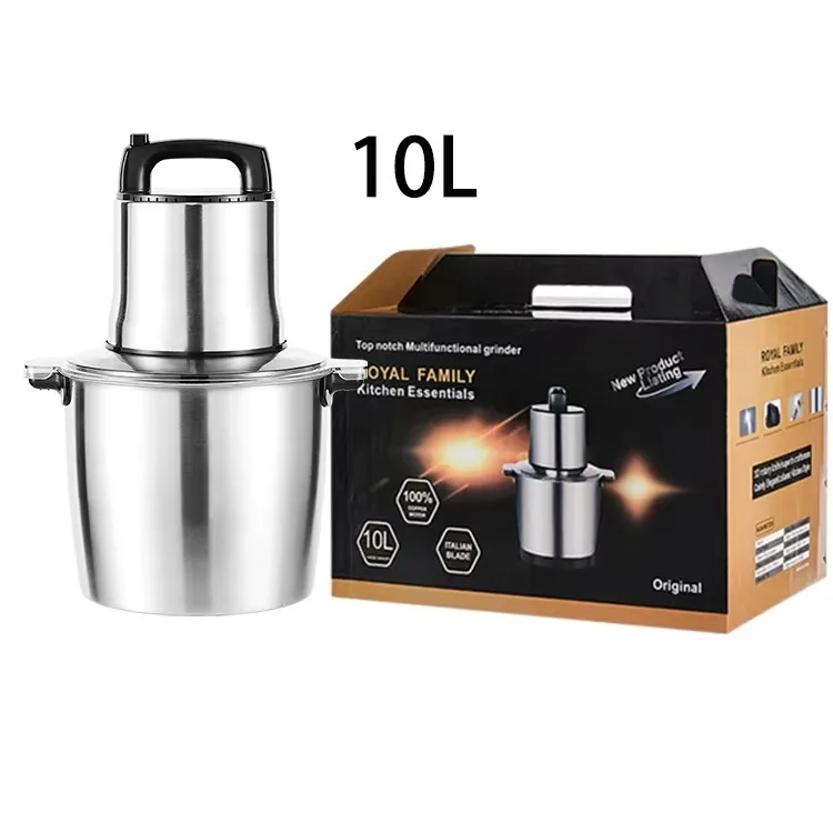 Commercial Stainless Steel Meat Grinder 6L/8L/10L/12L Electric Powered Mixeur Foufou Mix Poudo Yam Ponder Fufu Pounding Machine