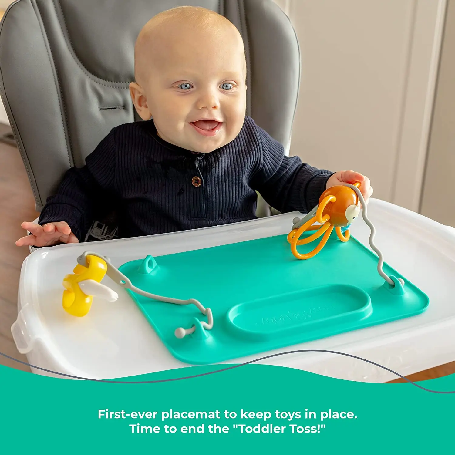 Food Grade Toddlers Kids Feeding Mat Baby Silicone Placemat Silicone Suction Placemat for Babies