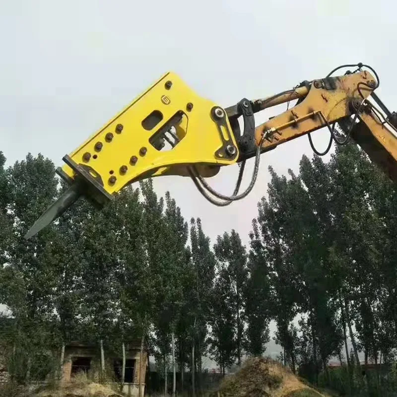 Hydraulic Rock Demolition Side Mount Type Breaker Hammer Straight Hammer Pipe Chisel Hydraulic Hammer