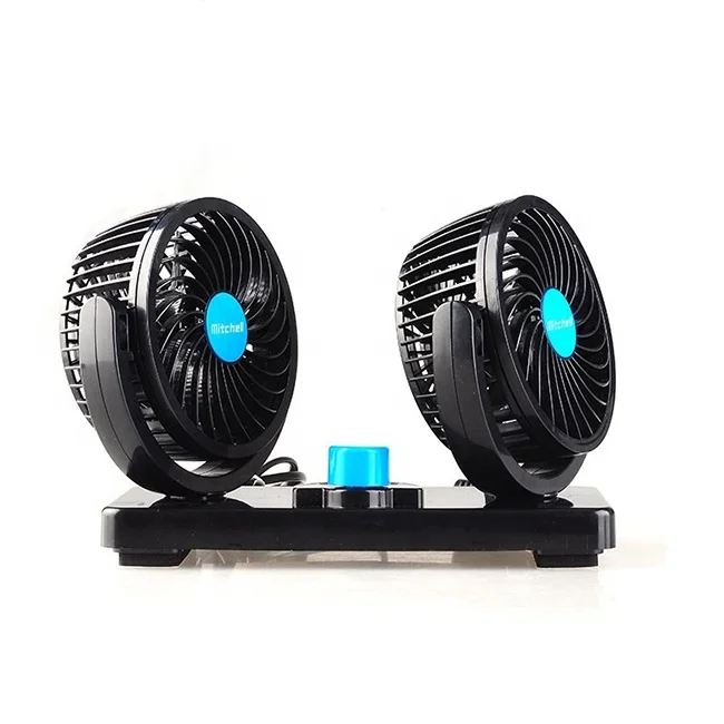 Mitchell автомобильного вентилятора, работающего на постоянном токе 12 В в аксессуары для автомобильного интерьера, двойной головкой Электрический вентилятор для грузовика