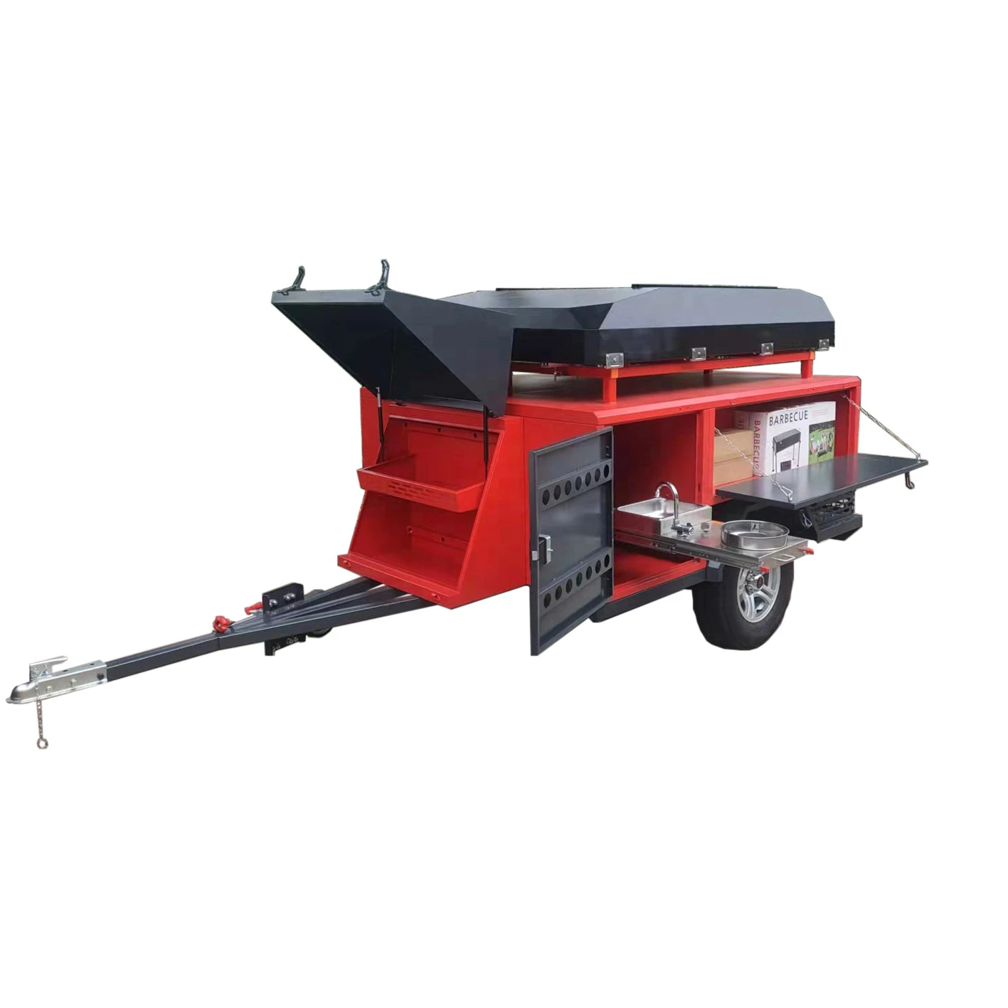 New Kinlife Lightweight Small Camping Trailer Off Road Camper Mini Kitchen Caravan