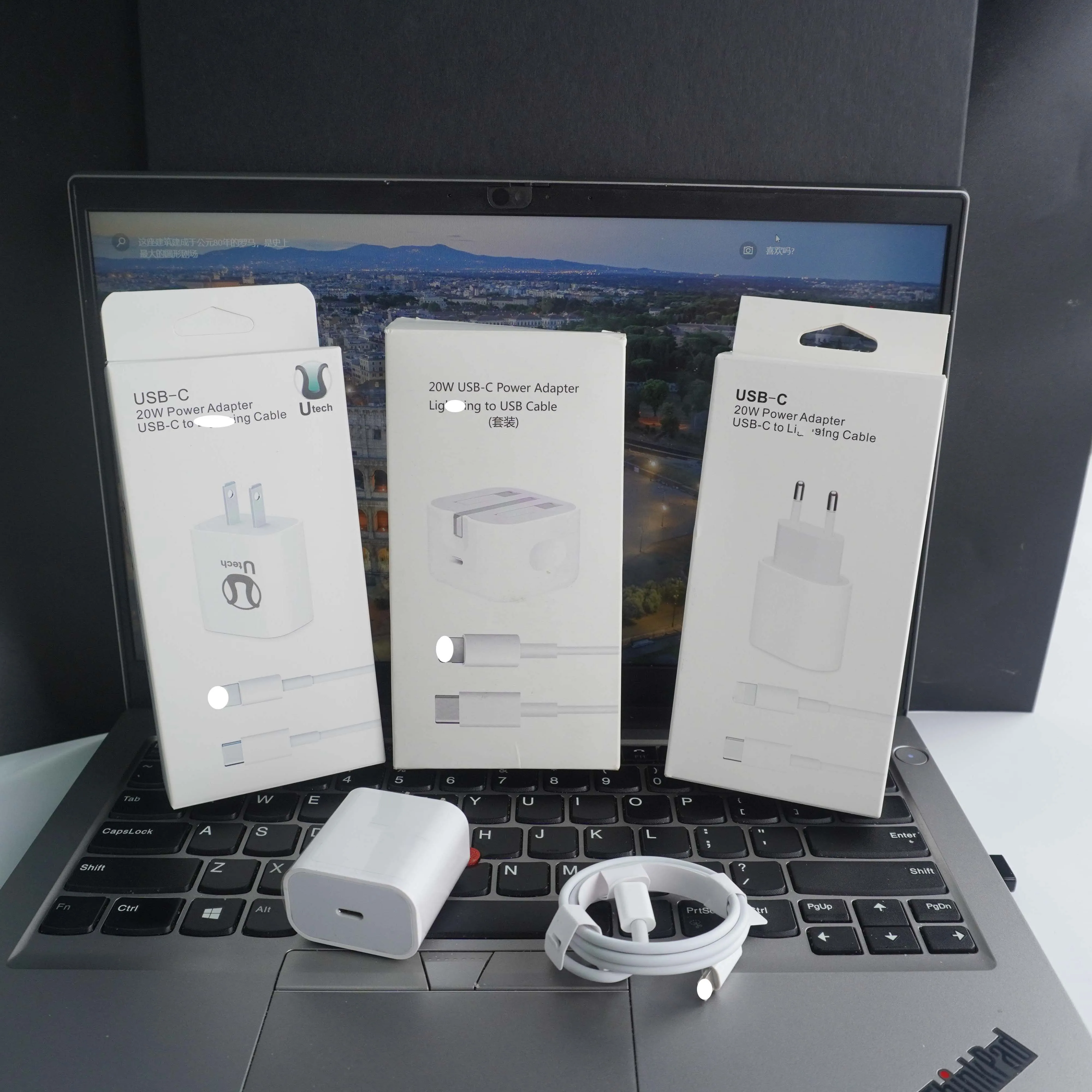 Factory Price With Box For Iphone Pd Charger Fast Charging 20w Usb-c Power Adapter Quick Charger Cable For Apple Charger