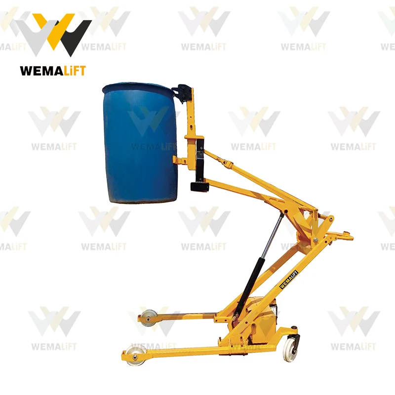 GL-0121 Curving Boom Loading&Unloading Forklift 500kg for Oil Drum Grabbers Manual Truck