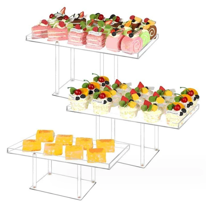 Acrylic Table Cake Storage Rack Transparent Snack Wedding Cake Dessert Hand-made Toys Sundries Display Rack