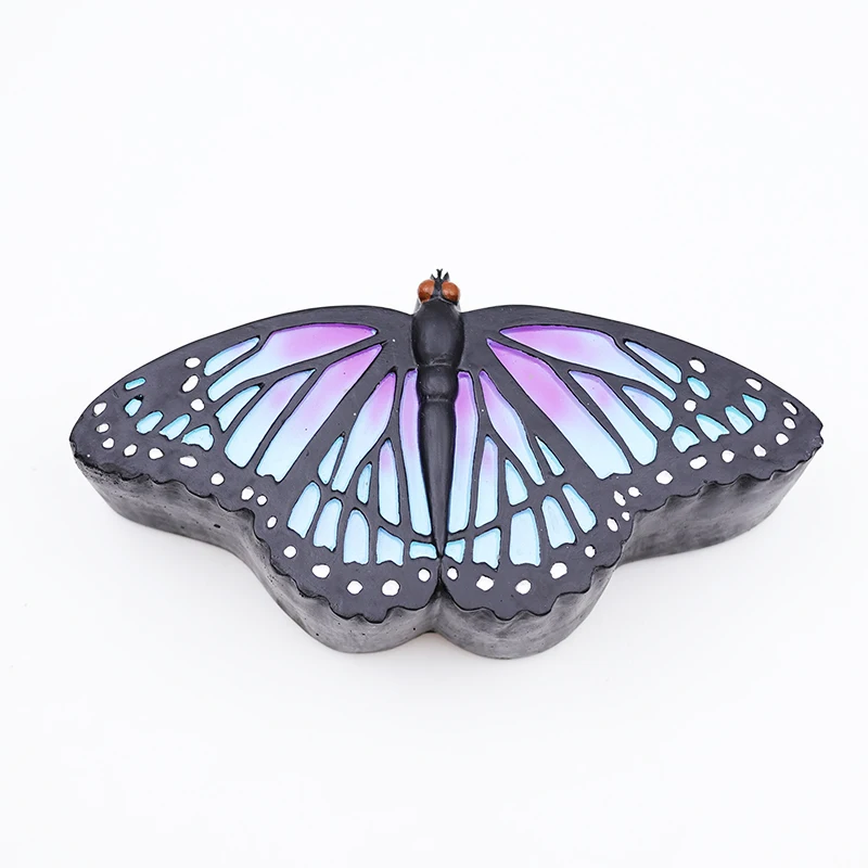 Wholesale keepsake pet dog cat funeral urns custom resin blue butterfly urns for adult and infant ashes cremation urn