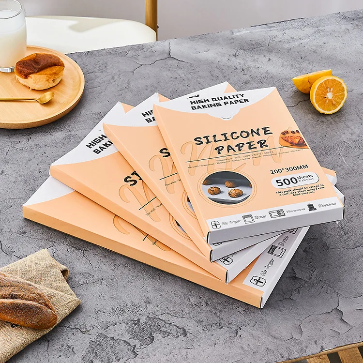 Food grade disposable reusable compostable double silicone custom cooking non-stick parchment baking sheet paper
