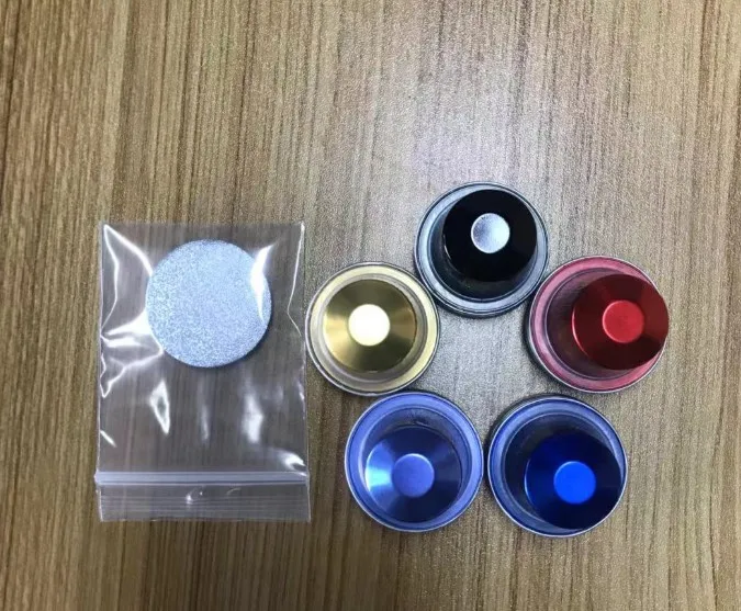 37 мм совместимая пустая алюминиевая капсула для кофе nespresso с крышкой из