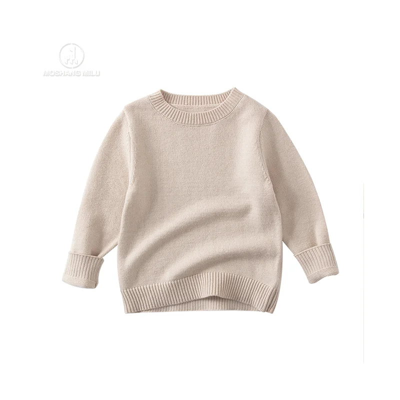 Autumn Winter Unisex Crew Neck Pull Pink 100% Cashmere Sweater Custom High Quality Kids Baby Boys Comfortable Knitted Sweater