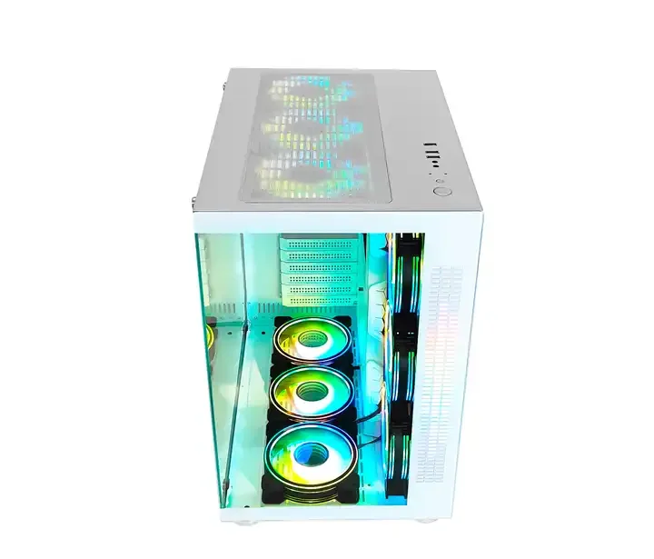 2023 High Quality Gaming PC Desktop Computer Gaming ITX Case wide cube Computer Case & Towers double chamber Cabinet