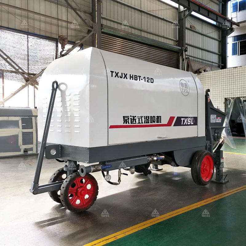 Motor Mobile Ready Concrete Mixer with Pump Portable Trailer Mounted Concrete Mixing Pump Diesel Long Power Tank
