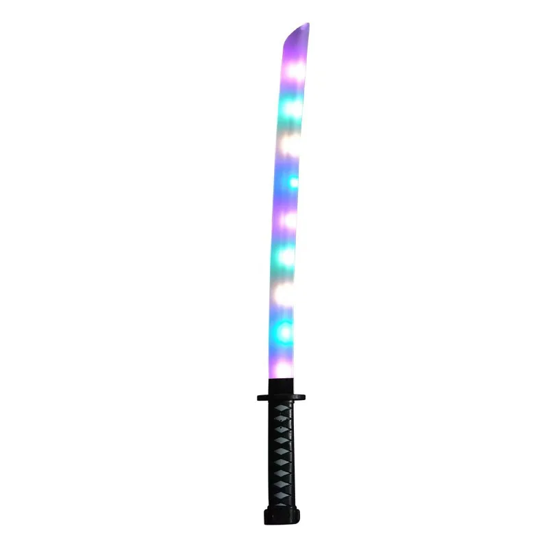 Party Kids Cosplay Luminescence Prop Flash Sword Light Up Toys Saber Pixel Double Flashing Music Led Flashing Toy Swords