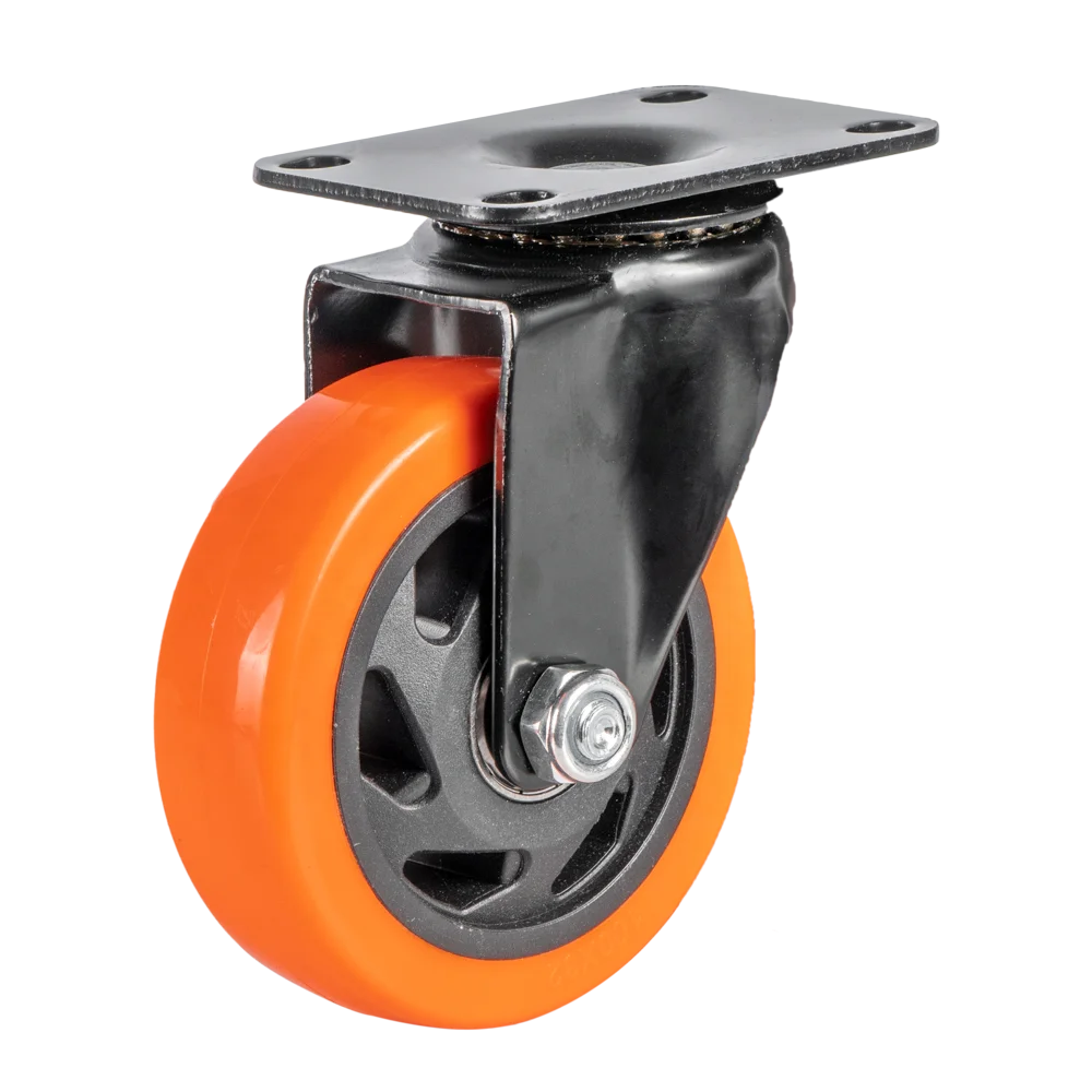 Hot Sale 1.5 Inch 40 mm Furniture Casters Black Castor Wheels PVC Rueda No Mark on Floor