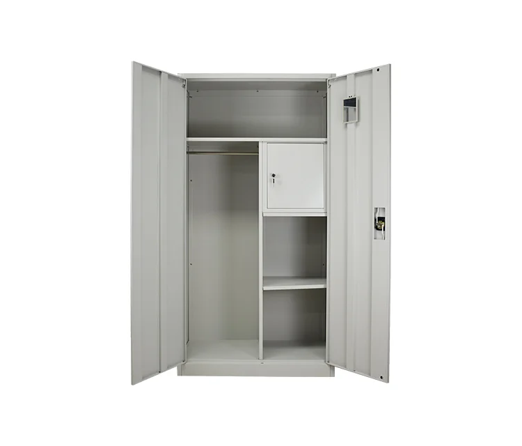 Регулируемые полки большой стальной шкафчик металлические шкафчики с зеркалом и маленькими сейфами шкаф белого цвета