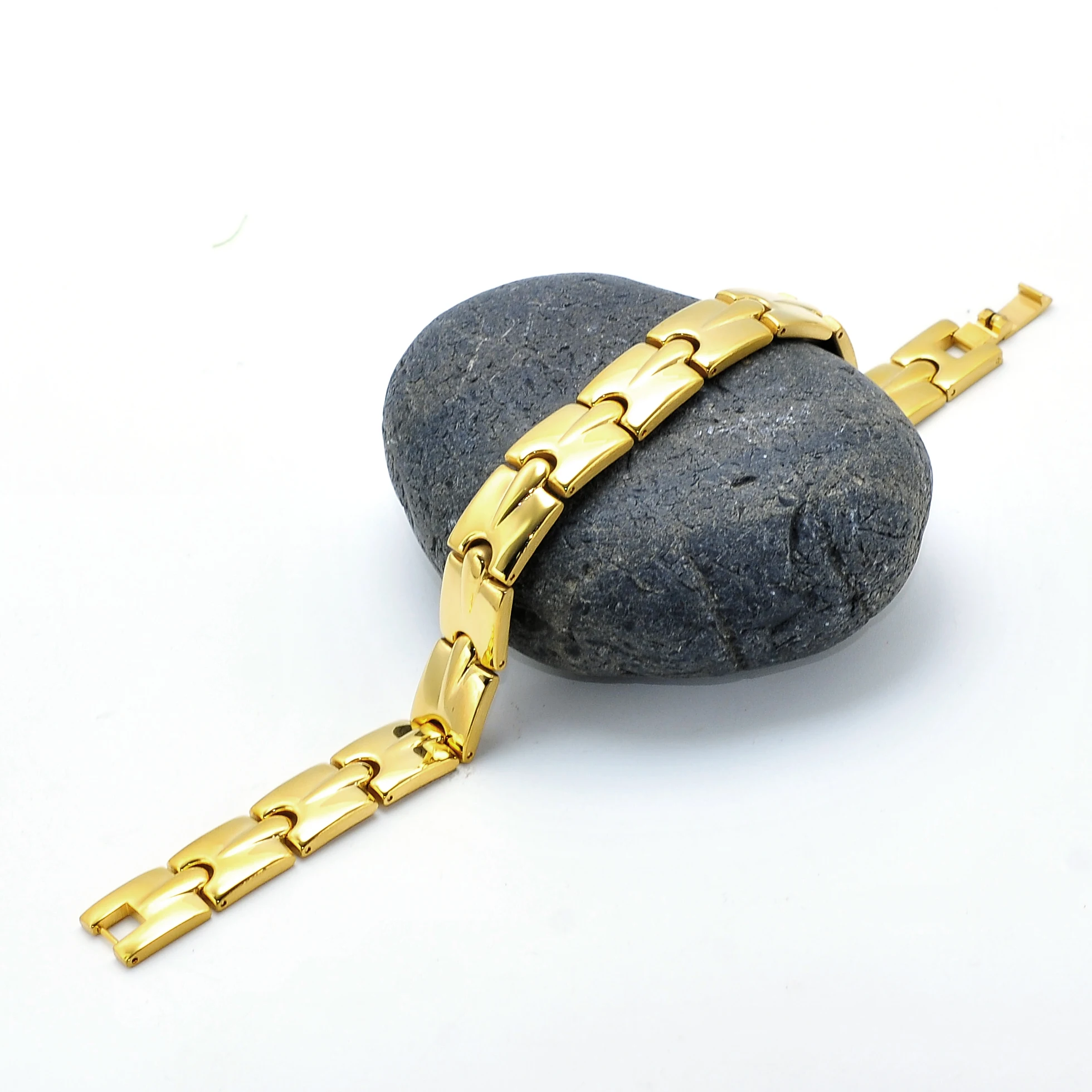 Новое поступление позолоченная цепь из нержавеющей стали кубинская цепь магнитные браслеты