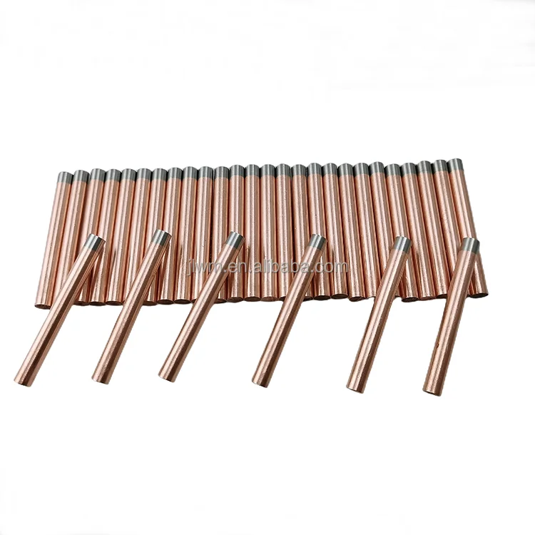 D8xL100mm polished copper tungsten Inlaid electrode,NDB electrode,Back cast electrode for resistance welding