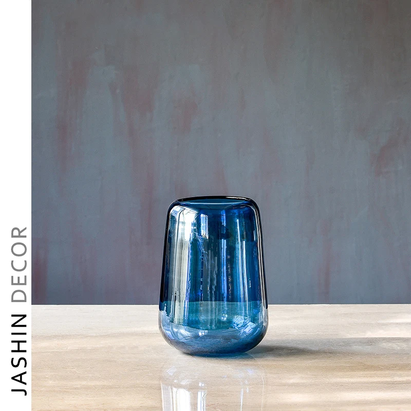 Home Desk Decoration Crystal Vases Interior Hydroponic Flower Stained Vase Glass for Living Room Desktop