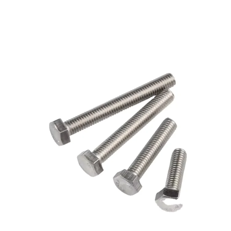 JINGHONG 304 Stainless Steel Hexagon Bolt DIN933 Hexagon Single Screw Lengthened Screw M5 M6 M8 M12 M16 M20