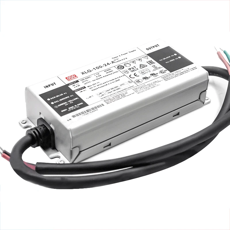 Meanwell brand XLG-100-24-A Single Output 100W Waterproof LED Driver 12V 24V DC Single Output power supply