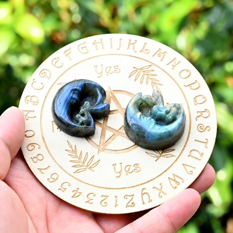 Wholesale Natural Crystal Healing Stone Crystal Labradorite Carving For Home Decoration