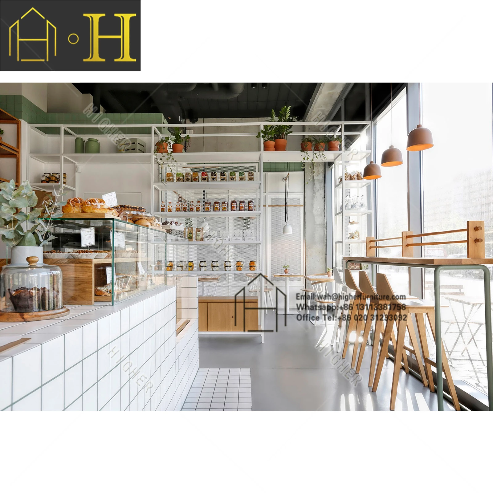 Customized cake display counter bakery shop cake shopping mall food kiosk design ideas