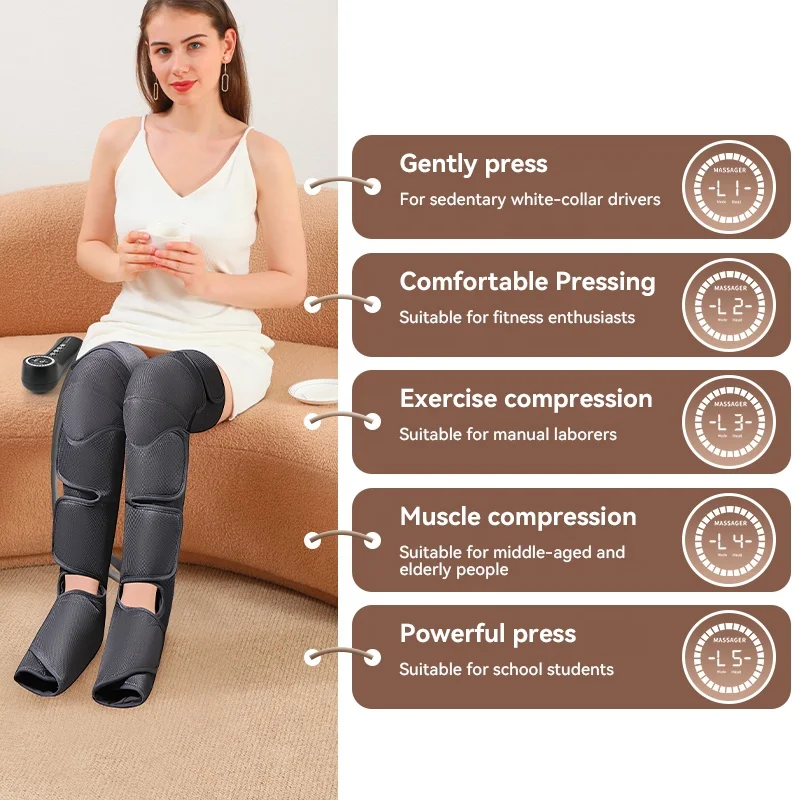 Best Rechargeable Cordless Air Compressure Foot and Leg Reshaping Massage Legs Boots Foot Athlete Leg Massager