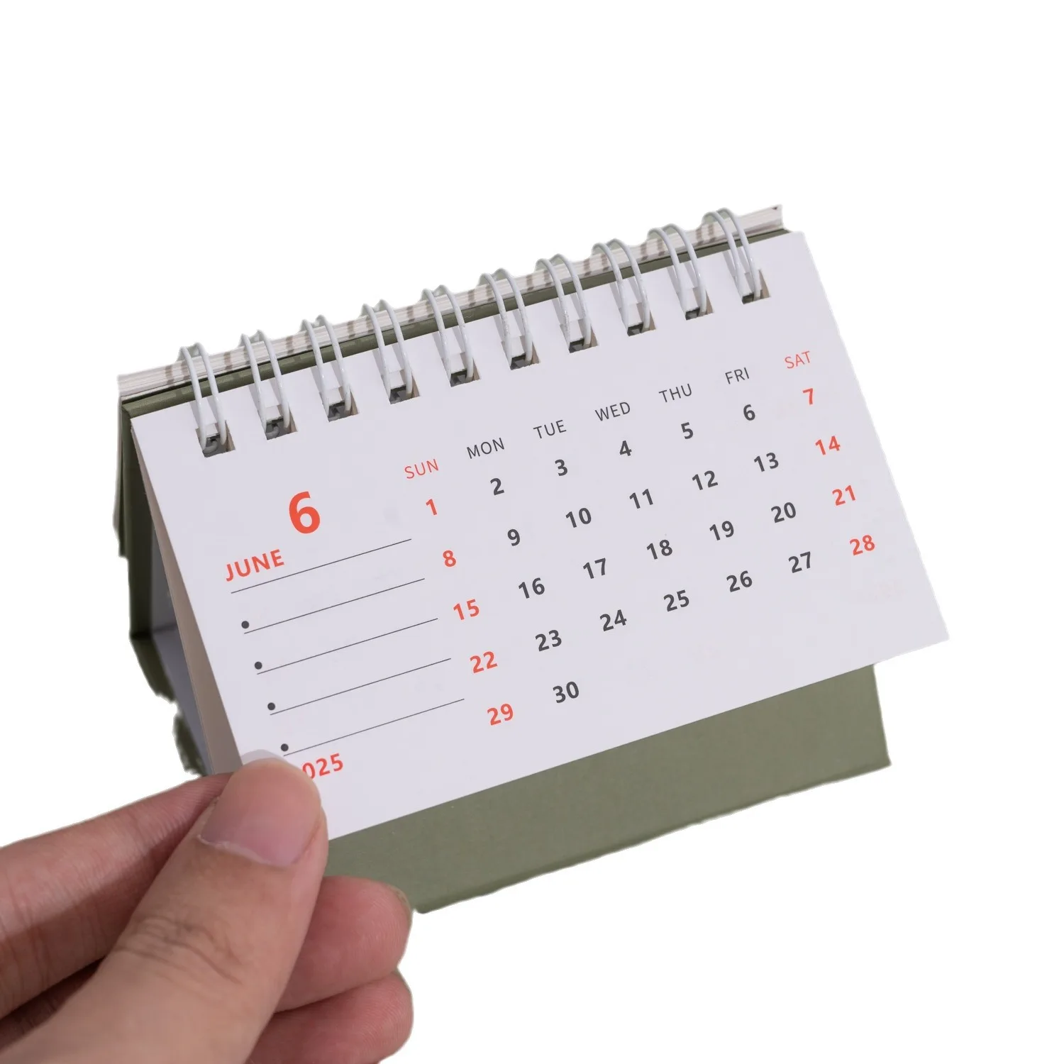 Free Sample Wholesale Custom Small Size Spiral Binding Aluminum Calendars Folding Perpetual Desk Calendars For Promotion Gift