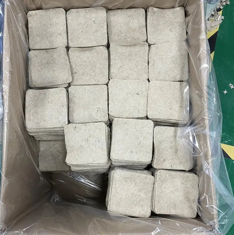 Jute Micro-Mats Hydroponic Grow Pads/Organic Production Wheatgrass, Microgreens Plant and Seed Germination for Greenhouse Trays