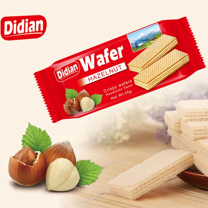 420g Hazelnut flavor wafers cheap biscuit wafer biscuit individual pack popular in west africa