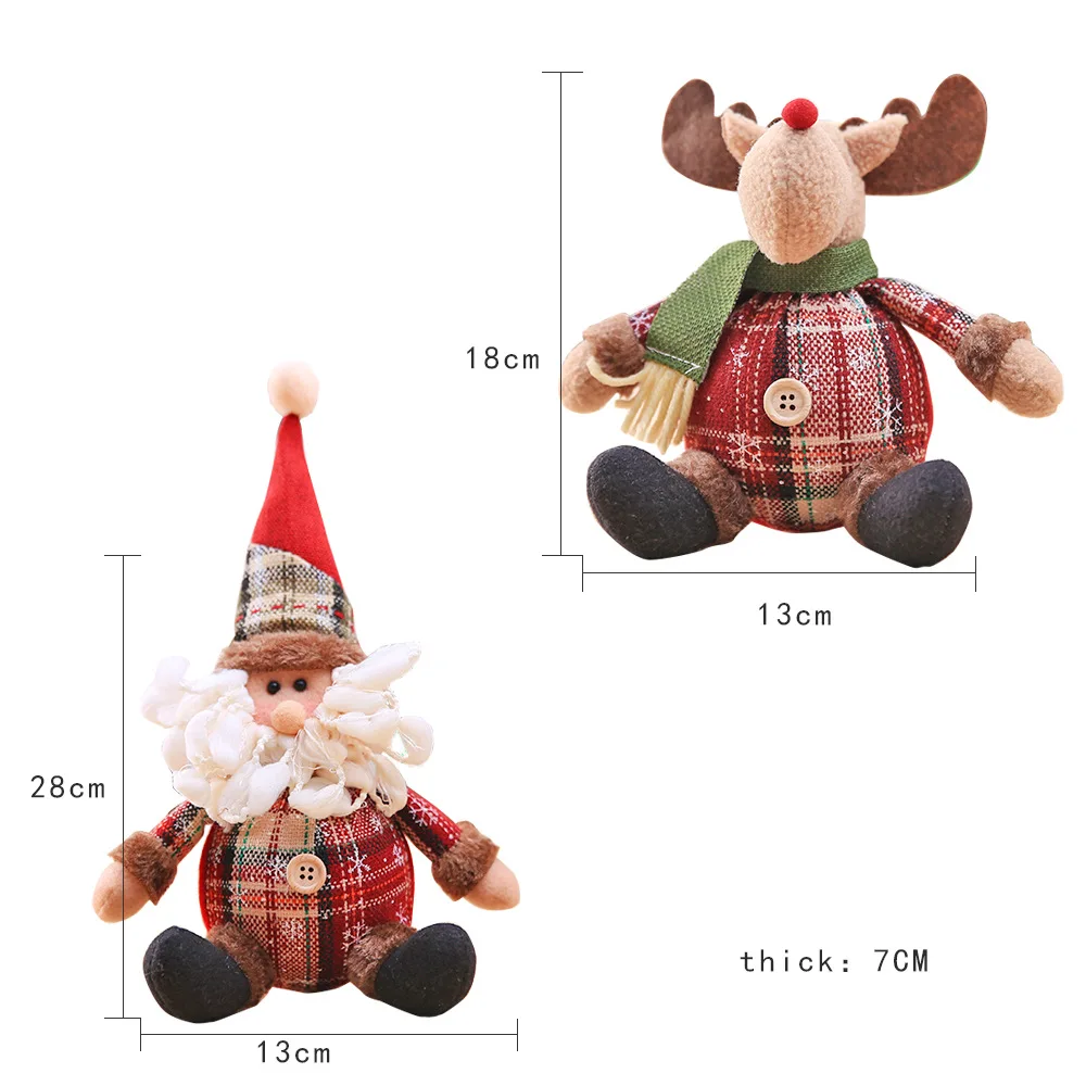 Santa Claus Christmas Doll Merry Christmas Decorations for Home Elk Christmas Ornaments Xmas Tree Decor Natal Gifts