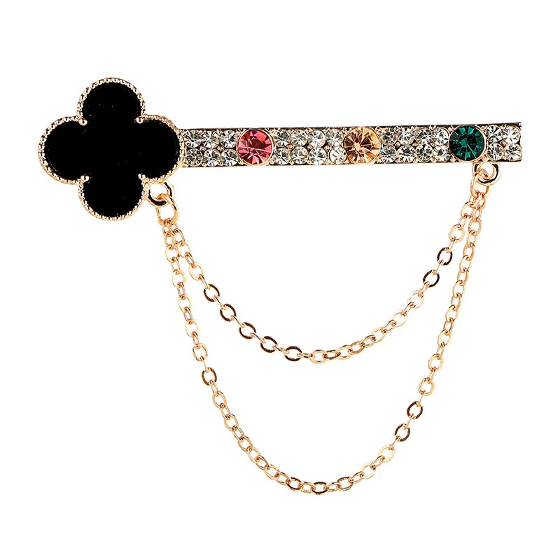 Brooches Tassel Pins Clothes Collar Lapel Pin Badges Women fashion Jewelry Flower Brooch/pins With Chains