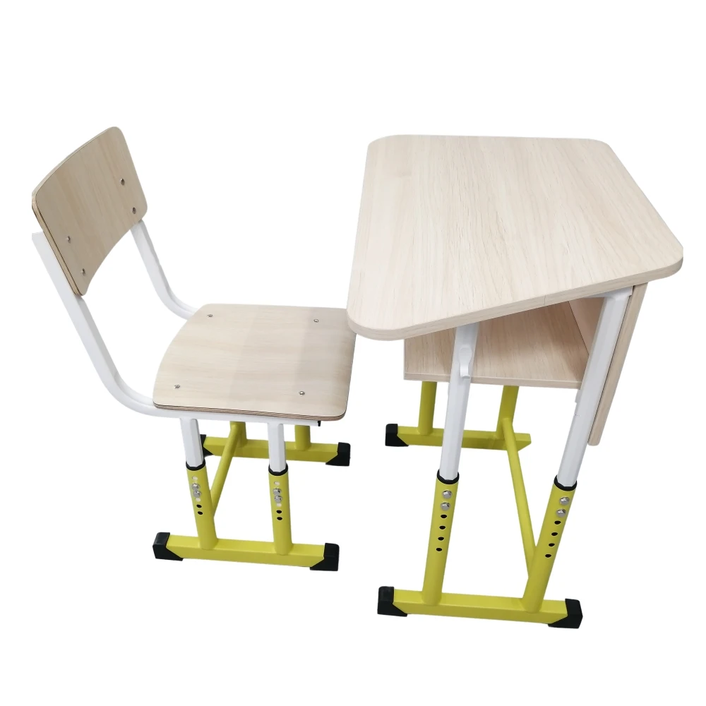 Adjustable Primary School Desk And Chairs Set School Furniture Student Desk and Chair