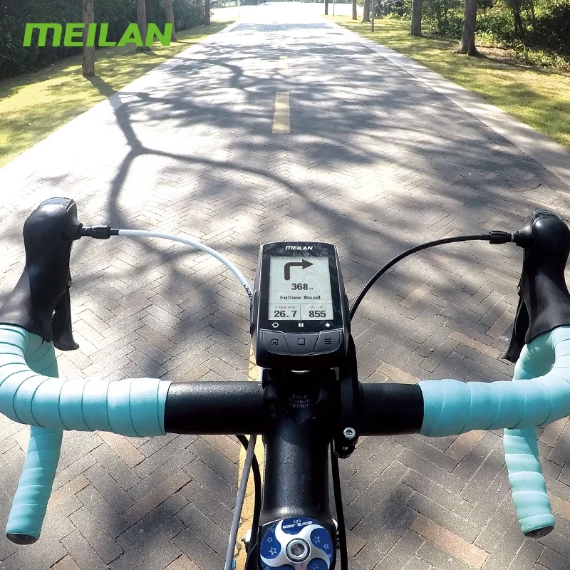 GPS Navigation Bike Computer Finder withBluetooth ANT+  Heart Rate Monitor Bicycle computer  Large Screen Wireless Rainproof