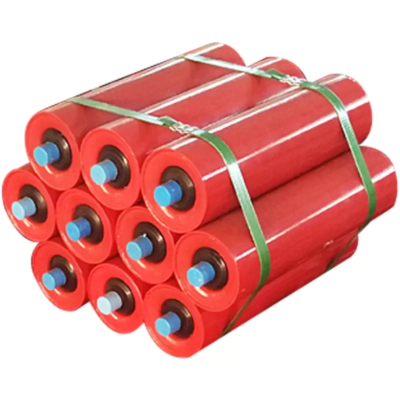 Red Steel Carrier Conveyor Belt Roller Idler Manufacture