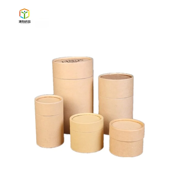 Custom Design Cosmetic Packaging Recycled Kraft Cardboard Brown Paper Tube For E Liquid Bottle