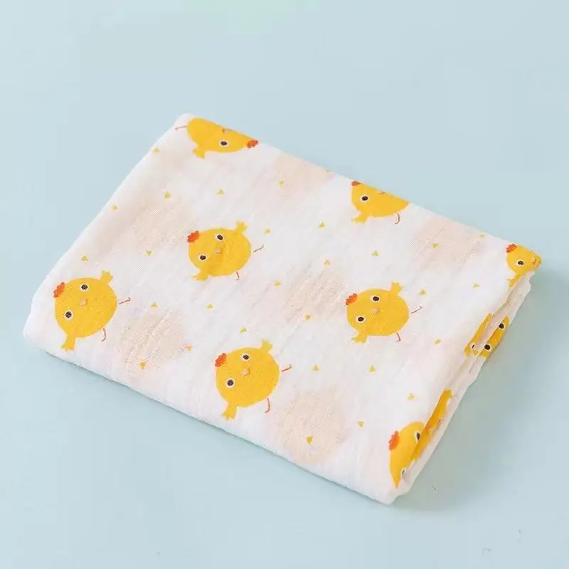 100% Organic Cotton Muslin Swaddle Soft Muslin Baby Swaddle Blanket