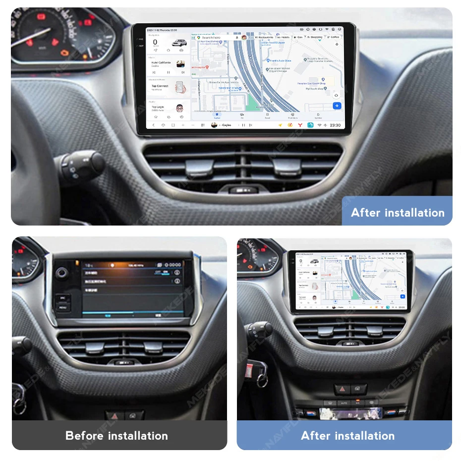 MEKEDE Android car video car dvd autoradio DUDU 2K Touch Screen 12+512GB 7870 system RADIO TDA7708 FOR Peugeot 2008